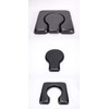 MUUL-WHCH PU Commode Seat Cushion, Black Padded Cushion for Bedside