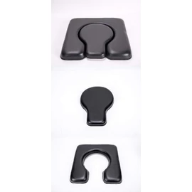 PU Commode Seat Cushion, Black Padded Cushion for Bedside Commodes, Chair, Shower Wheelchair, C Shape