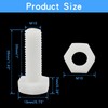 Biaungdo 20 Pair M10 x 30mm Nylon Hex Bolts, White