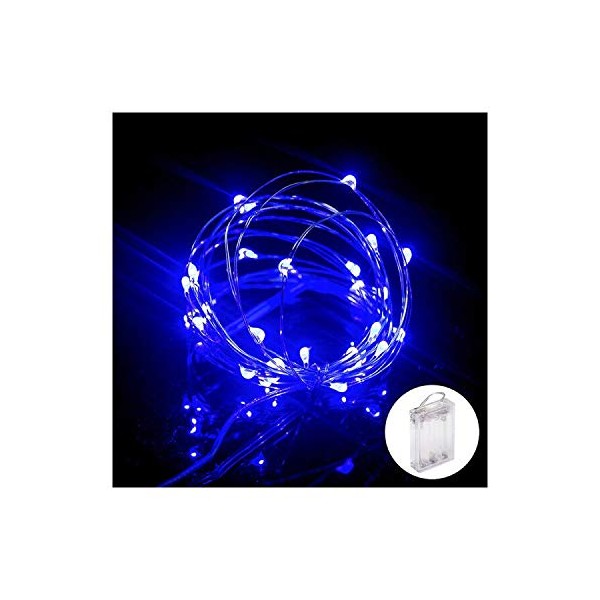 XINKAITE Led String Lights Waterproof 32.8ft led Fairy Lights Battery Operated for Christmas Tree,Wedding, Home, Garden, Party, Christmas Decoration, Blue