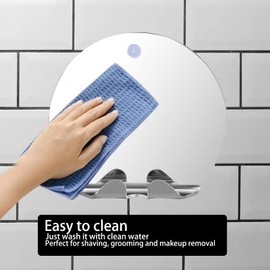 FogFree Mirror with Hook, Antifog Shower Mirror Fogless Shower Shaving Mirror Lightweight Antifog for Bathroom