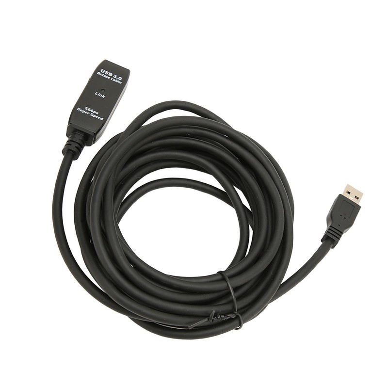 USB 3.0 Extension Cable Black 16.4ft 5Gbit Per Sec Male