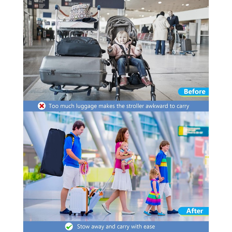 wymulot Large Stroller Bag for Airplane, Waterproof Stroller Travel Bag,