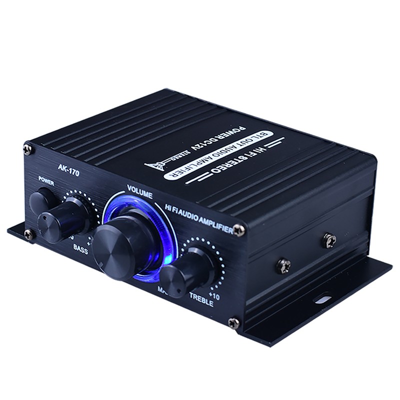 AK170 Mini Audio Power Amplifier Portable Sound Amplifier Speaker Amp