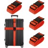 Luggage Straps for Suitcases TSA Approved Travel Belt 4 Pack