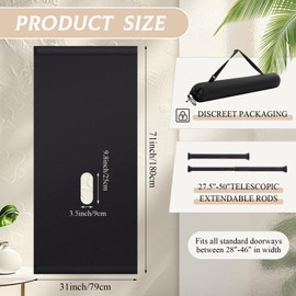 Jamntower Portable Glory Hole Wall Doorway Kit with Carry Case, Adjustable Tension Rod Mount for Doorways, Durable Washable Fabric Curtain, Fit Most Doorways 28-46" Easy Setup in 1 Minute (Pattern 1)