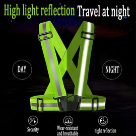 BOZEVON Unisex Reflective Safety Vest for Adults & Kids - High Visibility Led Reflective Safety Vest Lightweight and Adjustable Suitable for Running, Dog Walking, Hiking, Jogging, Package 3