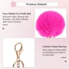 uxcell Pom Pom Keychain, 8cm Faux Rabbit Fur Puff Ball