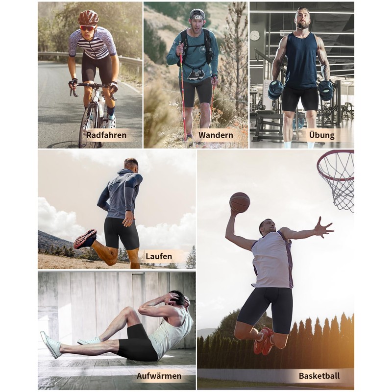 Niksa 1/3 Pack Men's Compression Shorts, Quick-Drying Base Layer Underpants,