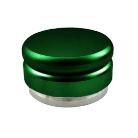 Scarlet Espresso Flat Tamper for Barista; Perfect Extraction with Portafilter Machines; for Sieves with 58 mm Diameter; Solid Design with 490 g Weight (Green)