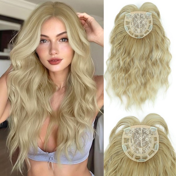 BECUS Blonde Hair Toppers for Women with Thinning 20 Inch