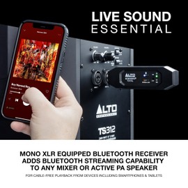 ALTO Bluetooth Total 2 XLR Equipped Rechargeable Bluetooth Receiver for Mixing Desk Audio Mixer Setups and Active PA Systems