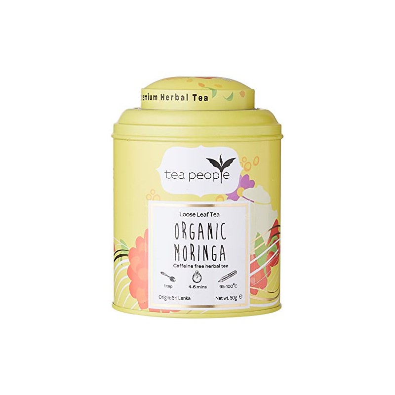 Tea People Organic Moringa, 50 g Loose Tea Caddy
