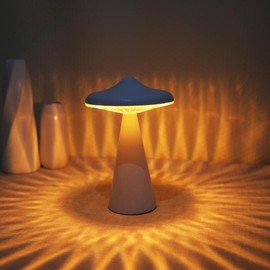 Mushroom Shaped Design Table Light, Rechargeable Dressers Mushroom LED Lights, Atmosphere Light, Bedside Night Light, Decorative Lamp, Indoor Lighting for Bedroom