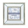 Laura Ashley 4x4 Silver Beveled Mirror Picture Frame, Classic Mirrored