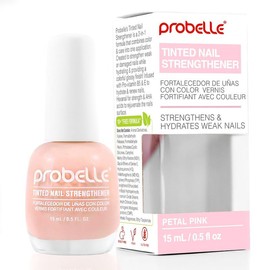 Probelle Tinted Nail Strengthener, Colored Nail Strengthening Treatment, Nail Growth and Repair, Stops Peeling, Splits, Chips, Cracks, and Strengthens Nails - Color: Pastel Purple