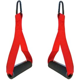 FITNESS MANIAC Home Gym Cable Attachment Handle Machine Exercise Chrome PressDown Strength Training Home Gym Attachments