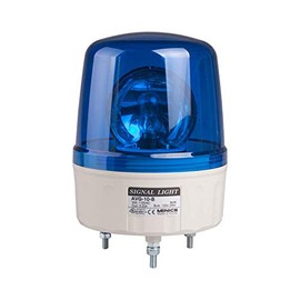 AVG-01-B, Beacon Rotating Light, 135mm Blue Lens, Stud Mount, Incandescent Bulb, 12V AC/DC 25W
