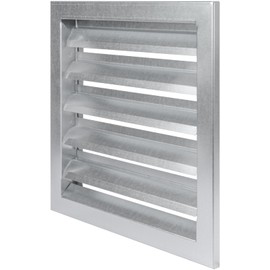 Repa Market 12" x 12" Inch Heavy Duty Vent Cover - Air Intake/Exhaust Wall Louver Vent Grill - Galvanized Steel Outdoor HVAC Vent Register - Louvered HVAC Air Vent Covers for House, Wall, Crawl Space