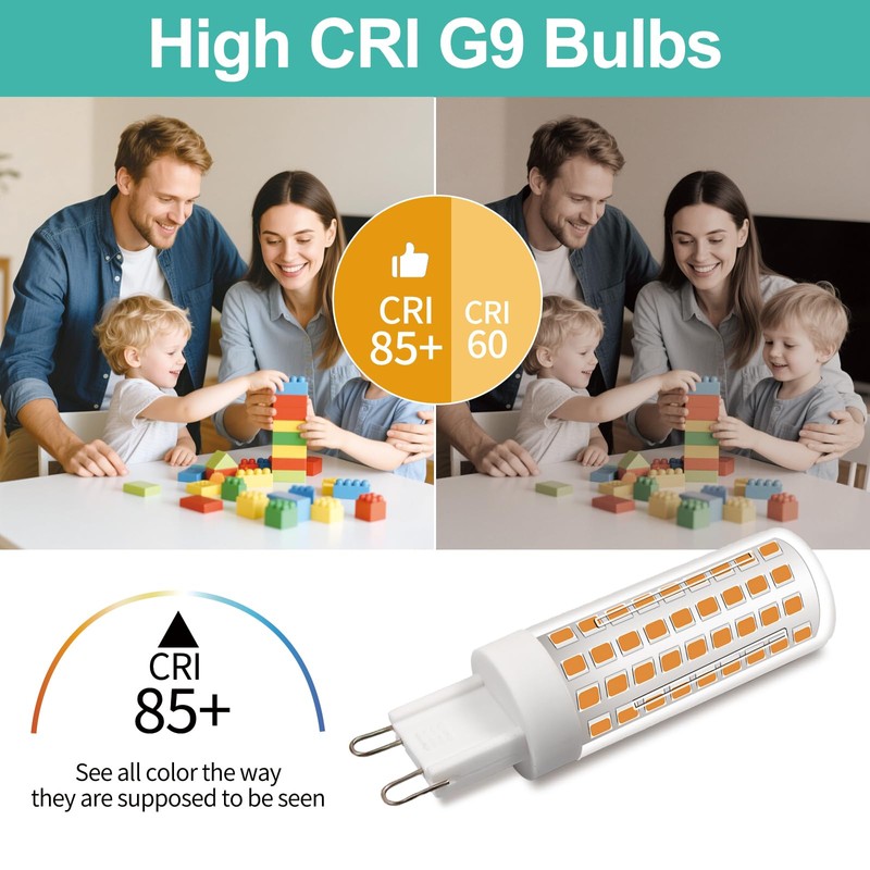 ZHENMING Dimmable G9 LED Bulb 60W 75W 80W Halogen Equivalent,