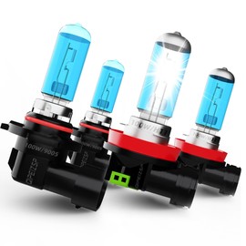 QIPEIZSP halogen headlight bulbs compatible with L-e-x-u-s RX350 2007 2008 2009 2010 2011 2012 2013 2014 2015 Headlight Bulbs Bulb Bright Light Combo,9005 High Beam + H11 Low Beam,4 Pack