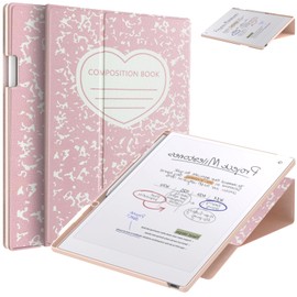E NET-CASE Case for Remarkable Paper Pro Color 11.8"- Multi-Viewing & Auto Sleep/Wake Book Folio Cover with Built-in Pen Holder for Remarkable Paper Pro Tablet 11.8 inch 2024 Released (Pink-Book)