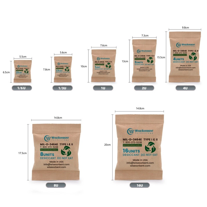 Wisesorb Kraft Clay 33 Gram 24 Packs Desiccants Packs for