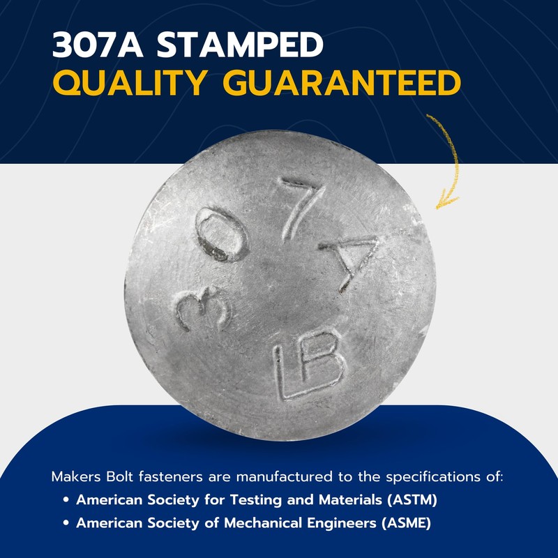 1/2" x 12" (25 Pack) Galvanized Carriage Bolt Kit Grade