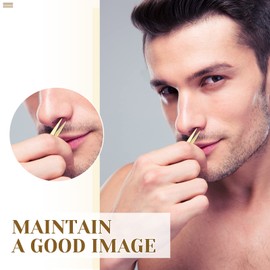 5 Pieces Small Straight Tip Nose Hair Scissor for Grooming, Stainless Steel Multi-Purpose Beauty Grooming Scissors for Facial Hair Removal and Mustache Beard Eyebrows Ear Nose Trimming(Gold)