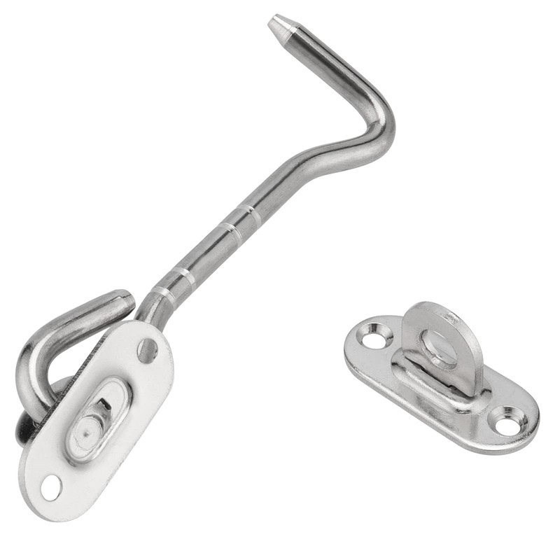 MANCHAP 6 Pack 100mm/4 Inch Cabin Hook and Eye Catch,