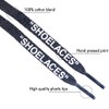 LitLaces -"SHOELACES Flat Printed Replacement Shoe Laces for Sneakers (Black,