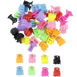 Pack of 45 1.5 cm Small Hair Clips, Mini Hair Claws, Small Claw Clip, Plastic Small Hair Clips, Mini Hair Clips, for Girls and Women (9 Colours)