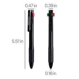 Cambond 4-in-1 Multicolor Pen 1.0mm - 4-Color Retractable Ballpoint Pens Nurse Pens for Office School Supplies Students Gift, 8 Pack(Black，White)