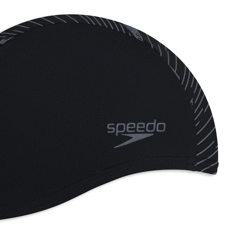 Speedo Unisex Adult Boom Endurance + Cap, Black/Grey, One Size