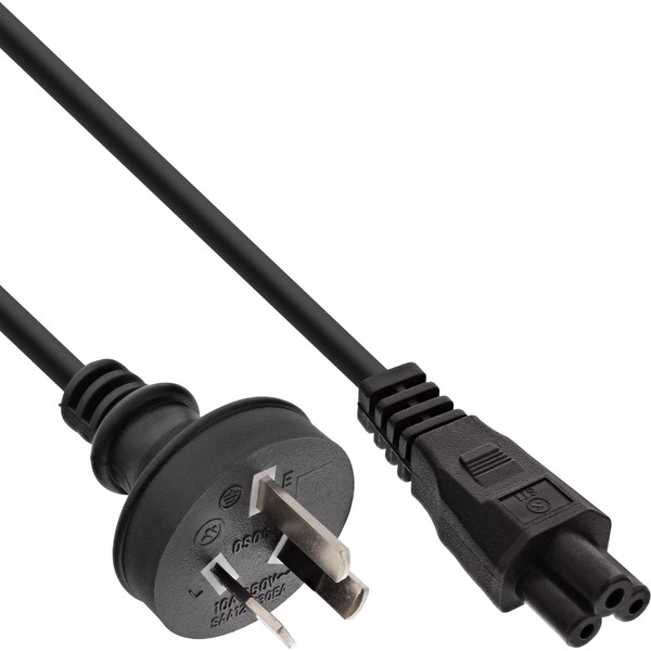 Inline 2m Argentinia/Australia AC Power Cord for Notebook - Black