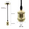 2 Pcs Ceiling Pendant Light Fitting E27 Rose Screw Lamp