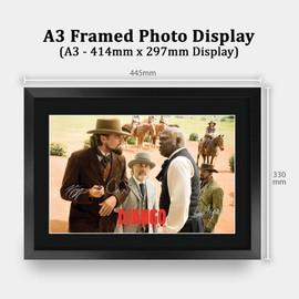 HWC Trading Django Scene 2 Gifts Printed Signed Autograph Picture for Movie Memorabilia Fans - A3 Framed