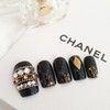 Full Chain Stone Handmade Nail Tips - Natural / 풀체인