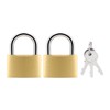 BRAXE 2 Pcs Keyed Padlock with 3 Same Keys Waterproof