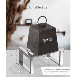 Stainless Steel Toilet Stool， Durable, Easy to Clean, and Comfortably Designed for Bathroom Support， (Silver, 7 Inch)