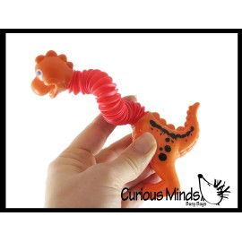 Not Specified Set of 4 Cute Dinosaur Neck Pull and Pop Snap Animal Expanding Flexible Acc