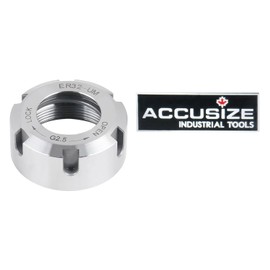 Accusize Industrial Tools ER32 Slotted Collet Nut, Balanced to 18,000 RPM at G2.5, ER32-NUT