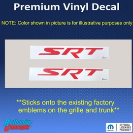 Reflective Concepts - SRT Badge Overlay Decal Stickers - Grille and Trunk - 2015-2018 Challenger SRT 392 (Carbon Fiber)