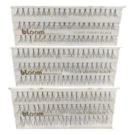 12 Pestañas Postizas Bloom 3x3 Grupo Natural Tipo Mink