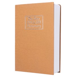 Book Safe Case Simulation Portable Safe Storage Box with Combination Lock for Bank Cards Jewelry Money Brown