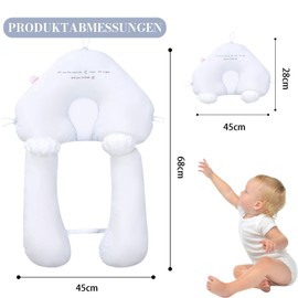 Baby Pillow Against Flat Head, Generic Baby Side Positioning Pillow, Full Body Support Pillow, U Shape Hug Cushion, Adjustable, Removable and Washable for Head, Neck, Legs and the Whole Body
