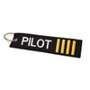 Pilot Keychain | Luggage Tag | 4 Gold Stripes |