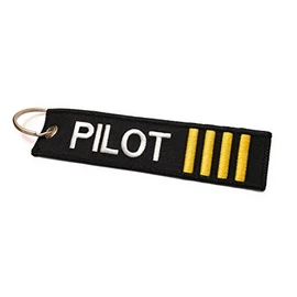 Pilot Keychain | Luggage Tag | 4 Gold Stripes | aviamart®