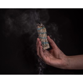 Spiritual Cleansing Kit – White Sage Air Freshener, Sage Stick & Palo Santo Stick | Purify, Cleanse & Refresh Your Space (Rose)