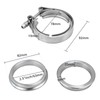 Bohaner 2.5" Inch 63mm Stainless Steel V-Band Clamp & Flat